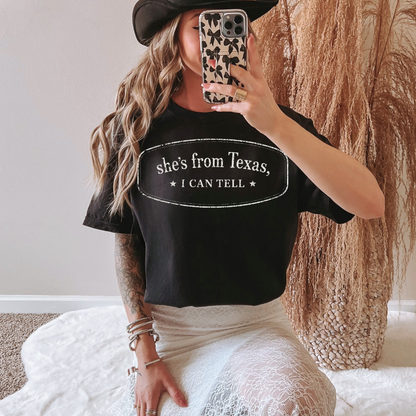 She’s From Texas Shirt, Retro Texas Tee, Southern Cowgirl Country Style T-Shirt, Texas Pride Unisex Top