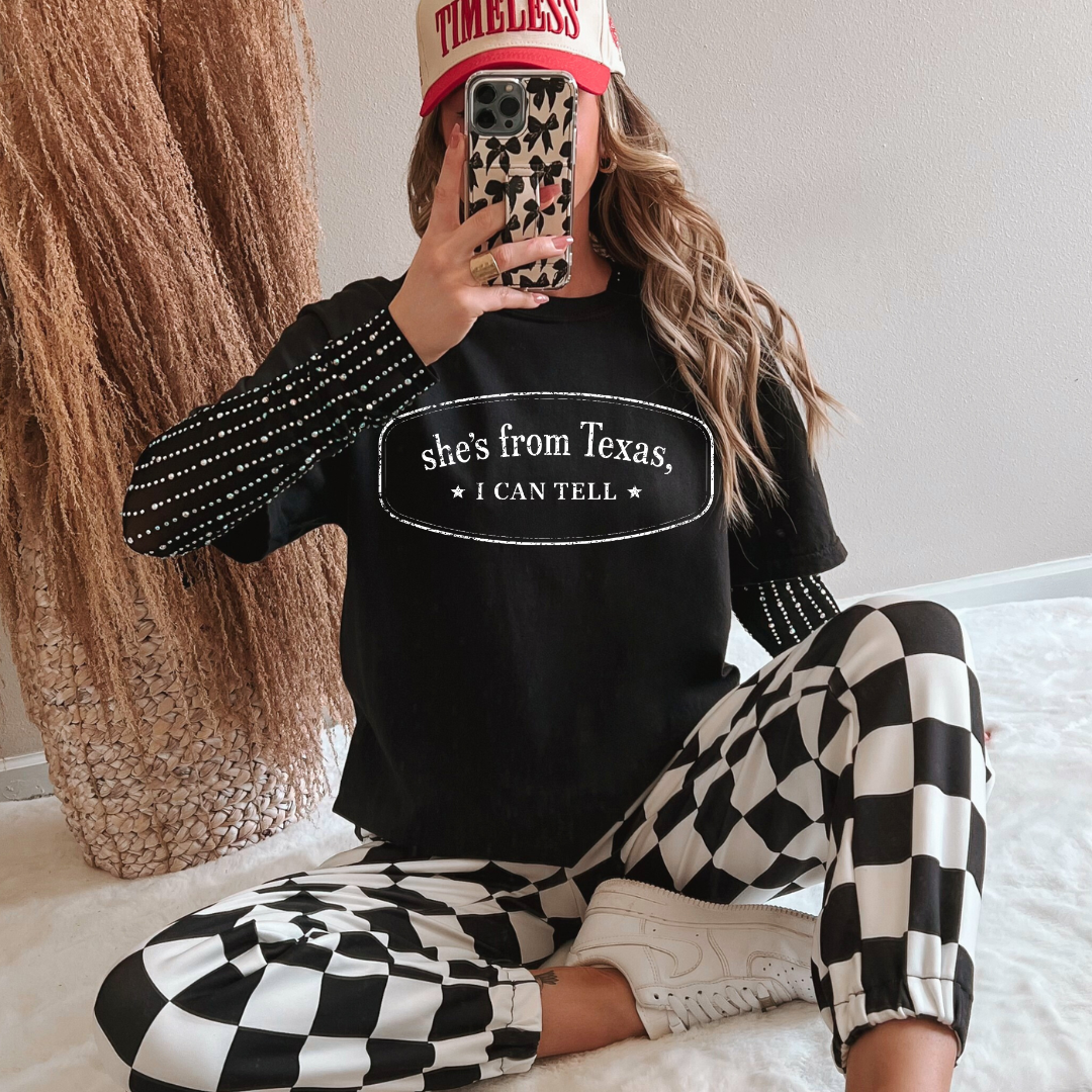 She’s From Texas Shirt, Retro Texas Tee, Southern Cowgirl Country Style T-Shirt, Texas Pride Unisex Top