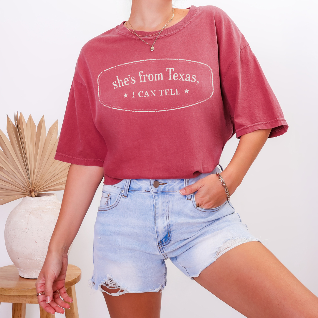 She’s From Texas Shirt, Retro Texas Tee, Southern Cowgirl Country Style T-Shirt, Texas Pride Unisex Top