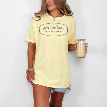 She’s From Texas Shirt, Retro Texas Tee, Southern Cowgirl Country Style T-Shirt, Texas Pride Unisex Top