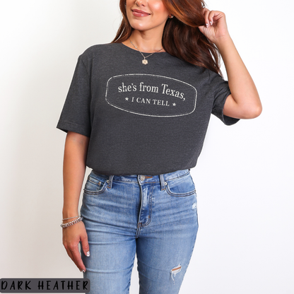 She’s From Texas Shirt, Retro Texas Tee, Southern Cowgirl Country Style T-Shirt, Texas Pride Unisex Top