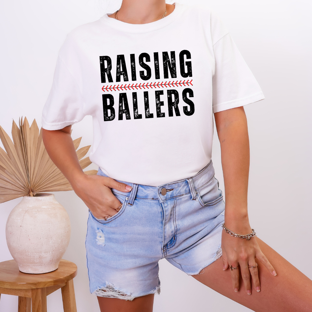 Baseball Softball Mom Shirt, Raising Ballers Shirt, Baseball Season Tee, Softball Mom TShirt, Game Day Shirt, Baseball Lover