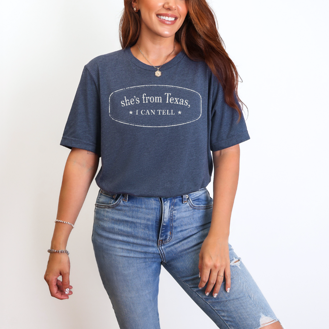 She’s From Texas Shirt, Retro Texas Tee, Southern Cowgirl Country Style T-Shirt, Texas Pride Unisex Top