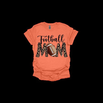 Fall T-shirt Football tshirt Leopard Tshirt Football shirt Leopard and Football Shirts