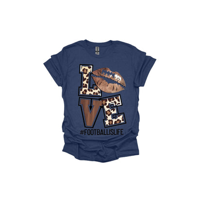 Fall T-shirt Football t shirt  Leopard T-shirt Football shirt Leopard and Football Shirts