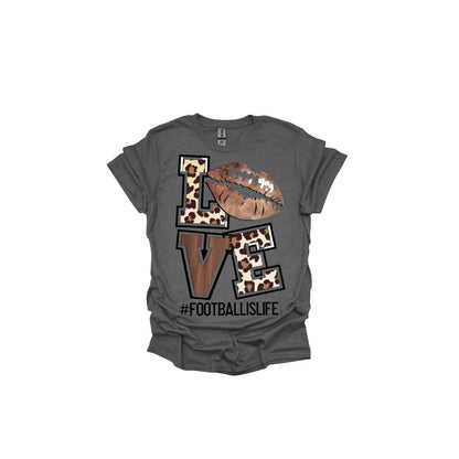 Fall T-shirt Football t shirt  Leopard T-shirt Football shirt Leopard and Football Shirts