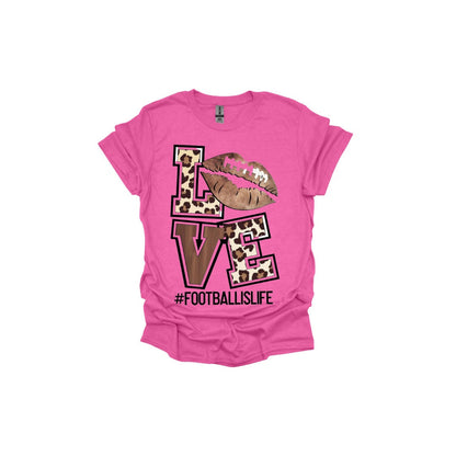 Fall T-shirt Football t shirt  Leopard T-shirt Football shirt Leopard and Football Shirts