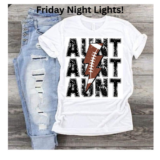 Aunt Leopard Football T-shirt