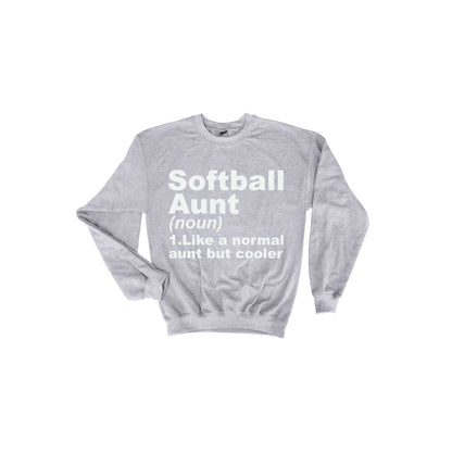 Softball Aunt Definition Sweatshirt - Perfect Gift for Proud Softball Aunt