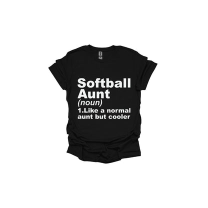 Softball Aunt Vibes Shirt - Declare Your Love for Softball and Nieces/Nephews