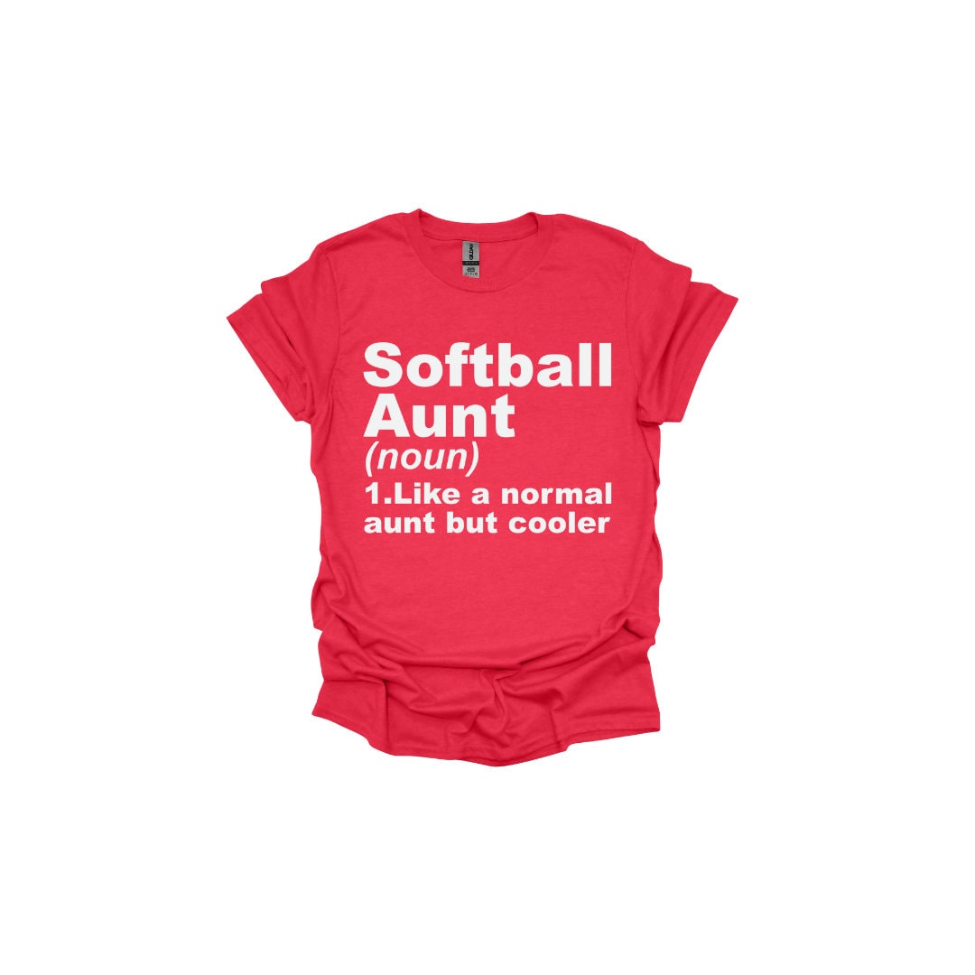 Softball Aunt Vibes Shirt - Declare Your Love for Softball and Nieces/Nephews