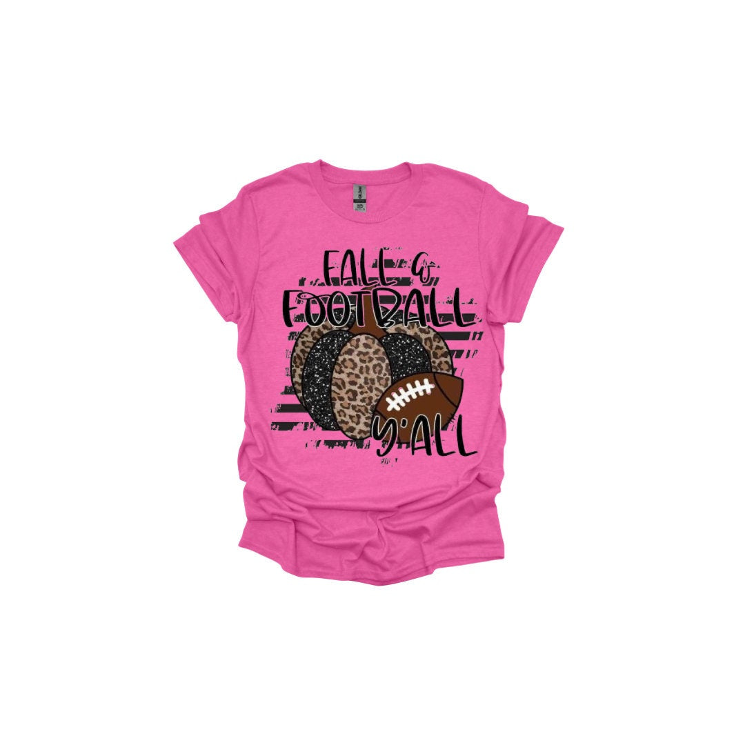 Fall T-shirt Football tshirt Pumpkin tshirt Leopard Tshirt Football shirt Leopard and Football Shirts