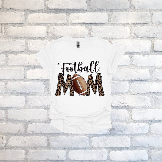 Fall T-shirt Football tshirt Leopard Tshirt Football shirt Leopard and Football Shirts