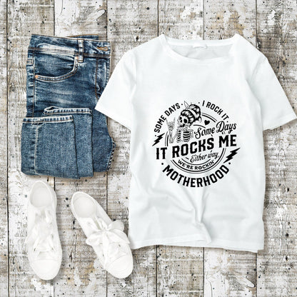 Motherhood Someday Rocks It Sweatshirt, Double Printed, Motherhood Rock Skeleton Sweatshirt, Motherhood Crewneck, Mama Hoodie