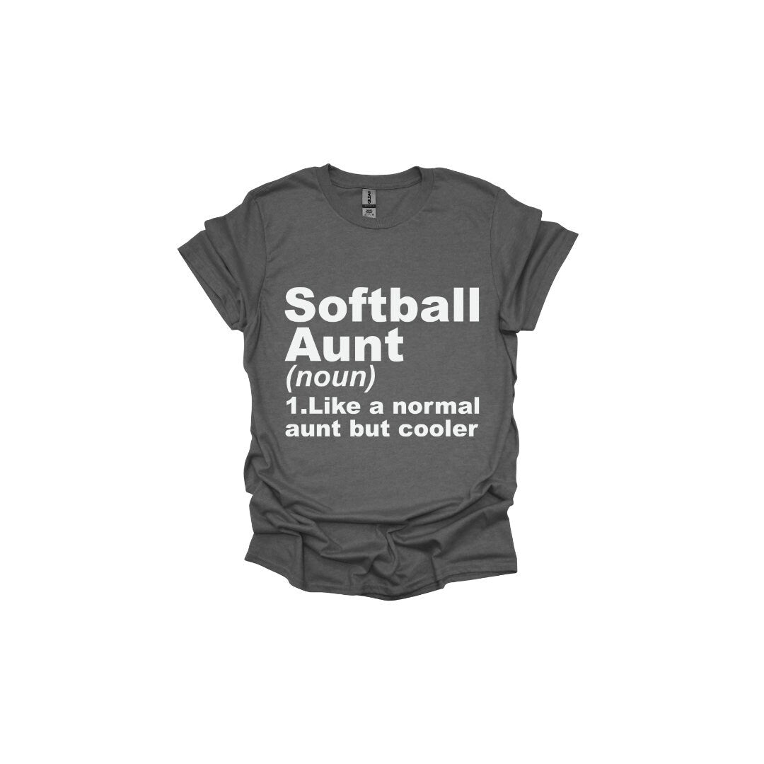 Softball Aunt Vibes Shirt - Declare Your Love for Softball and Nieces/Nephews