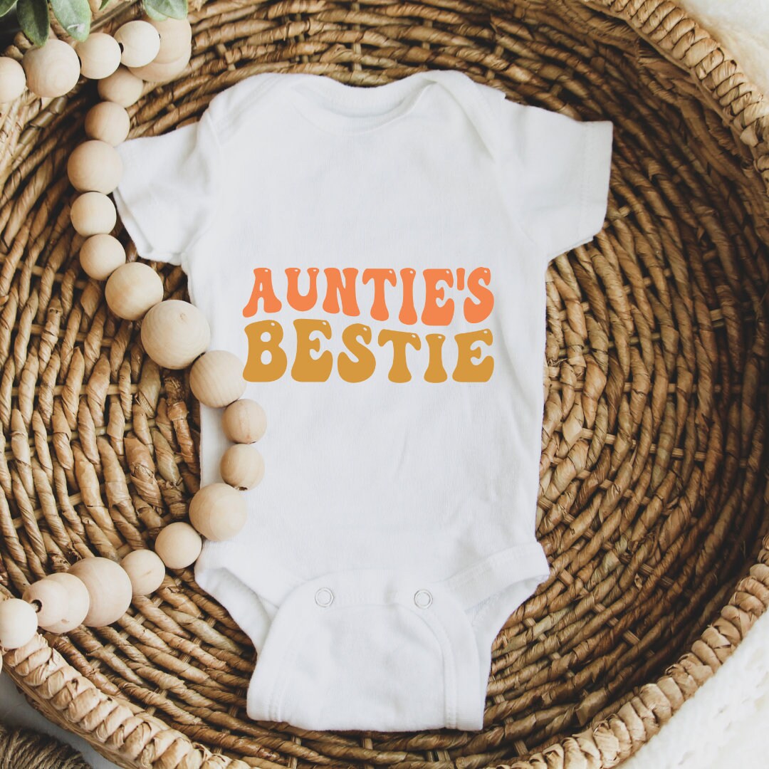 Aunties Bestie Baby Onesie, Romper, Toddler Tee