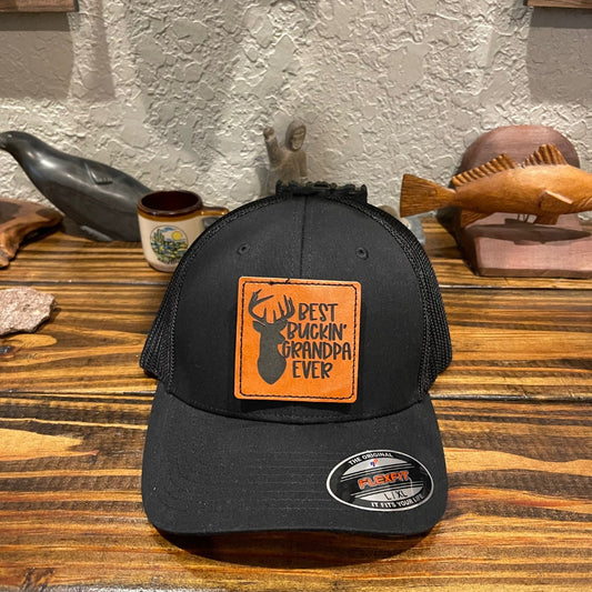 Richardson 112 Fathers Day Grandpa Leather patch hat. Perfect gift for any grandpa or papa in your life!