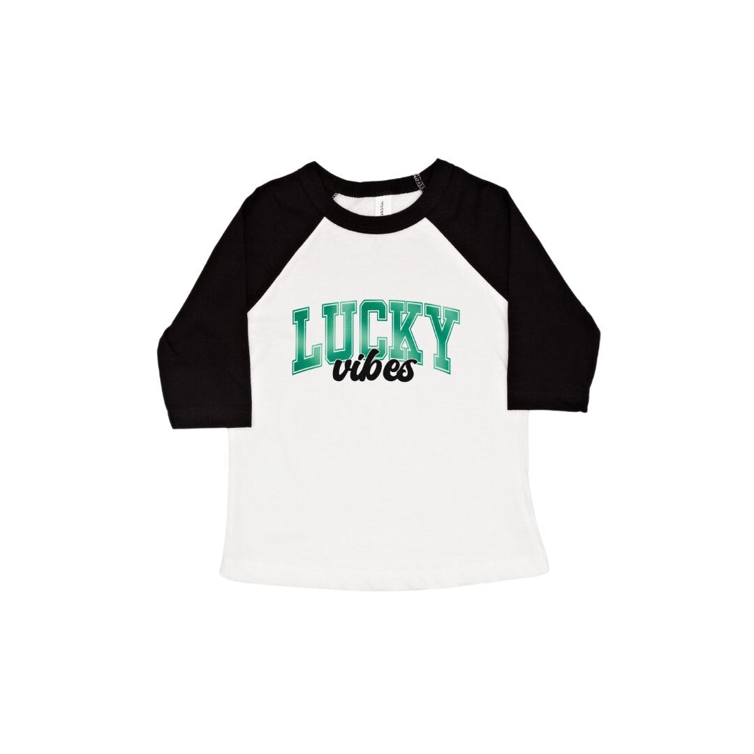 Lucky Vibes Toddler Shirt St Patrick's Day Kid Shirt Lucky Vibes Shirt St Patrick's Day Shirt St Patty Shirt Shamrock Shirt Lucky Shirt